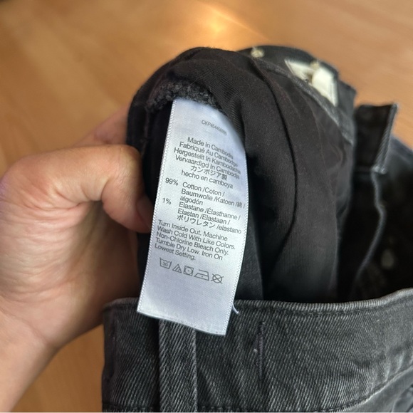 Madewell Black High Rise Denim Shorts Size 24 - Picture 4 of 8